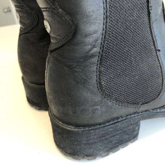 UGG Black Chelsea Boots Size 7 - Picture 7 of 9